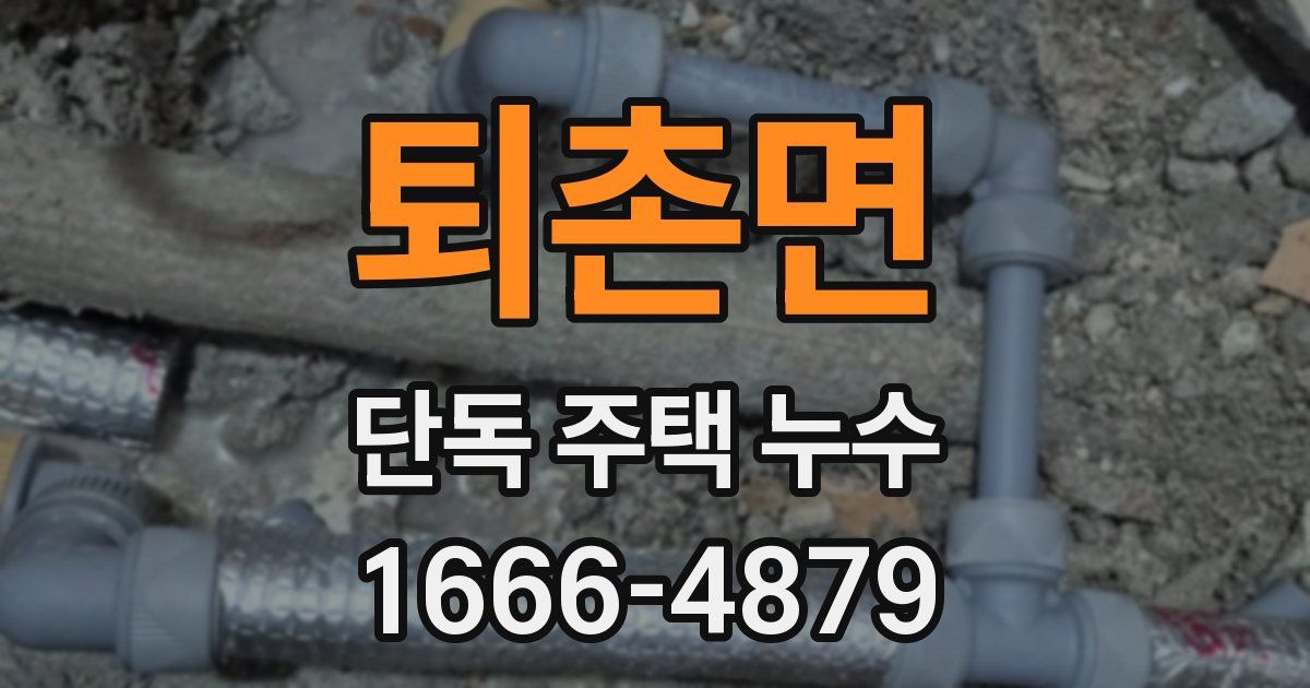 퇴촌면 단독 주택 누수