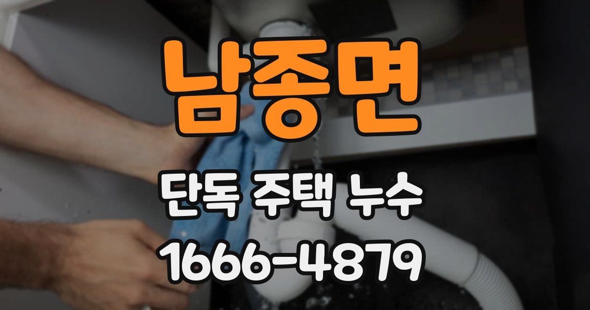 남종면 단독 주택 누수