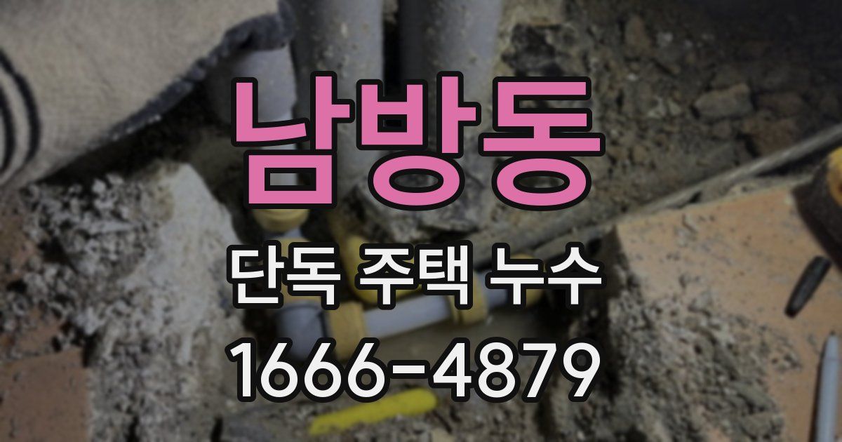 남방동 단독 주택 누수