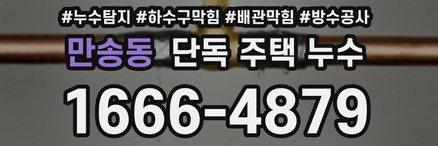 만송동 단독 주택 누수