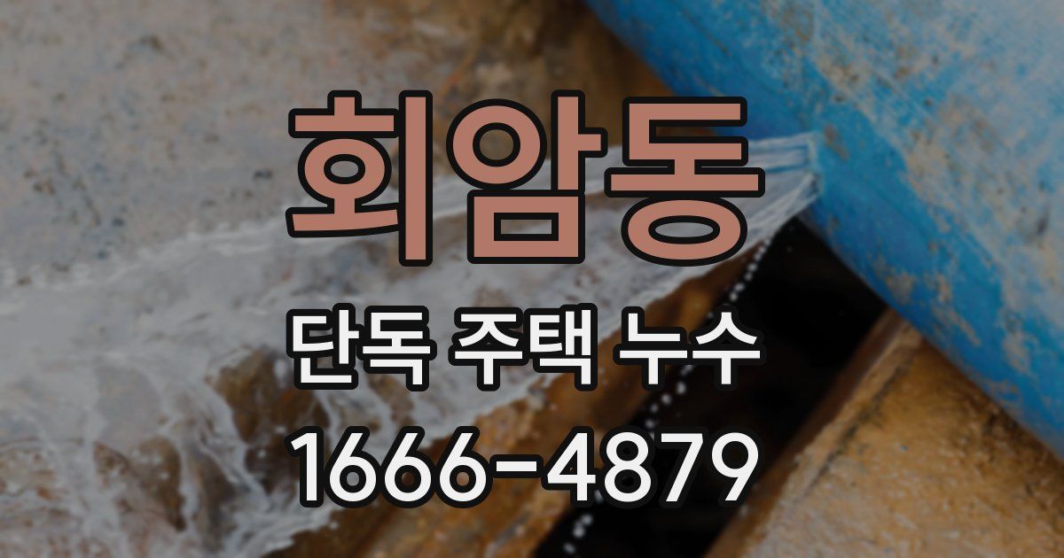 회암동 단독 주택 누수