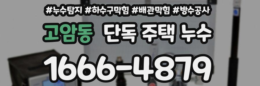 고암동 단독 주택 누수
