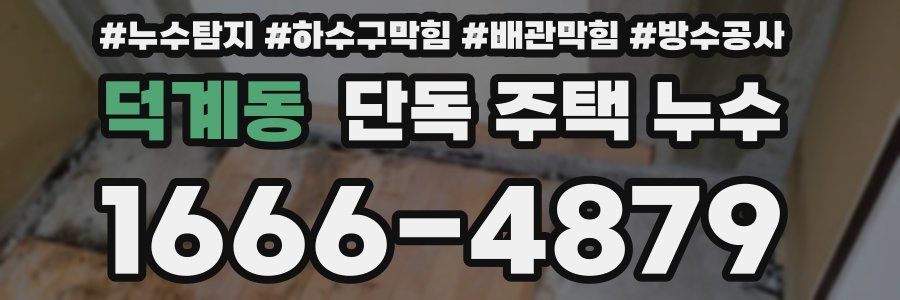 덕계동 단독 주택 누수