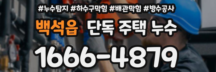 백석읍 단독 주택 누수