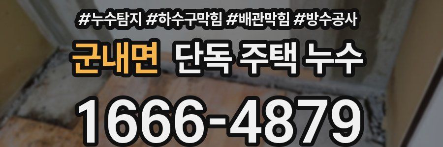 군내면 단독 주택 누수