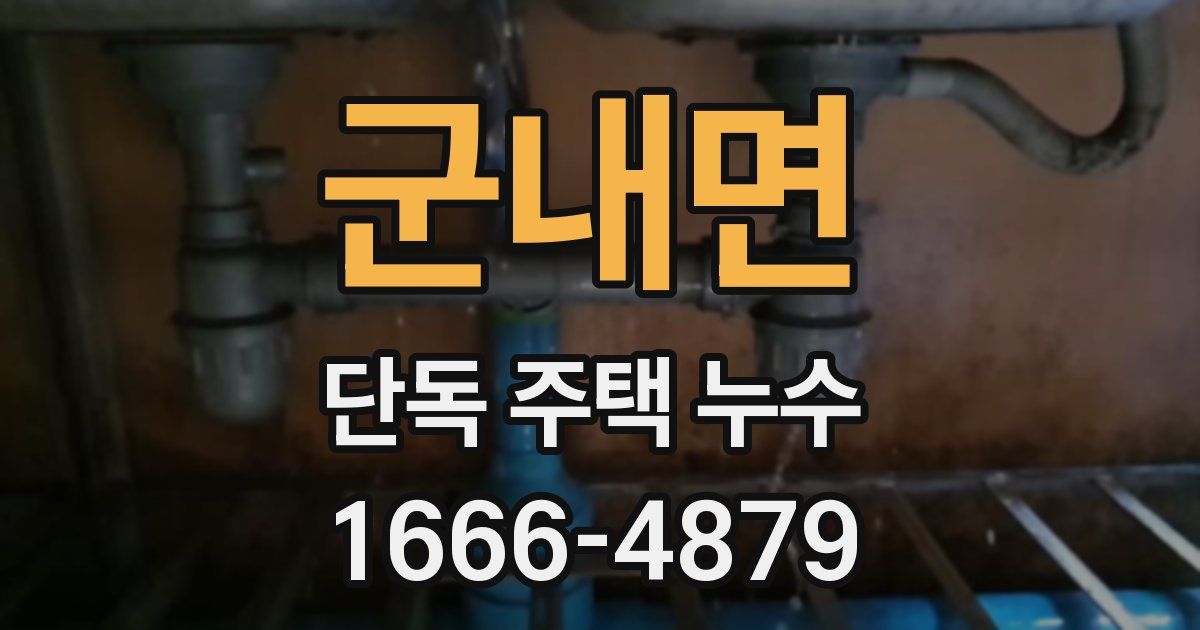 군내면 단독 주택 누수