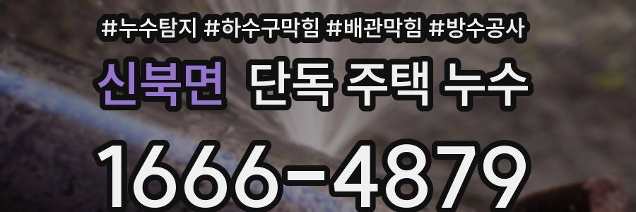 신북면 단독 주택 누수