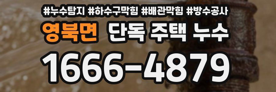 영북면 단독 주택 누수