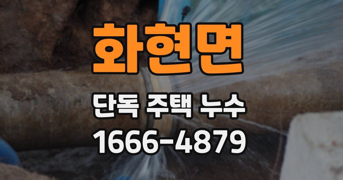화현면 단독 주택 누수