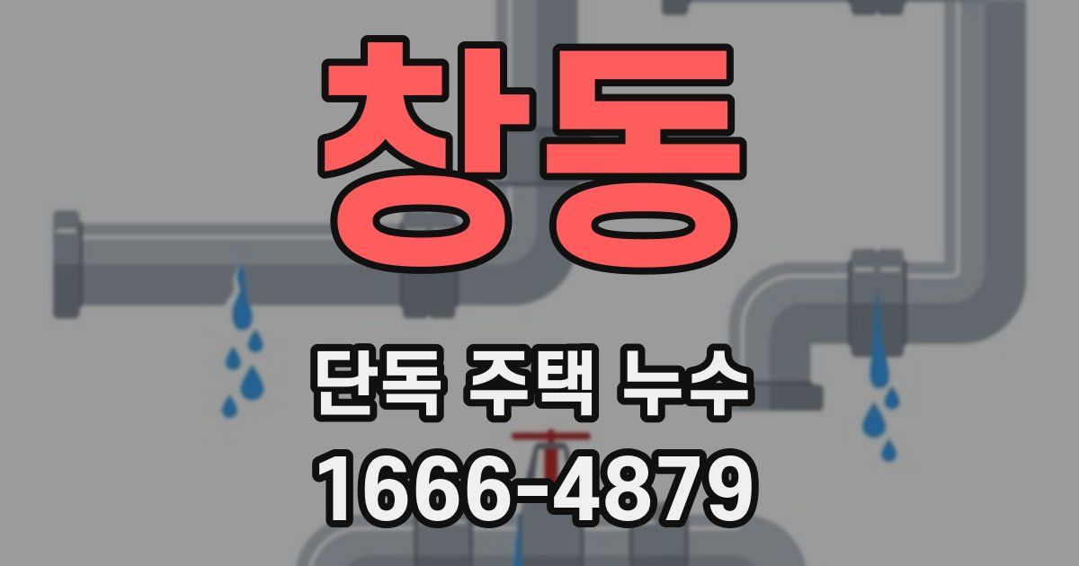창동 단독 주택 누수