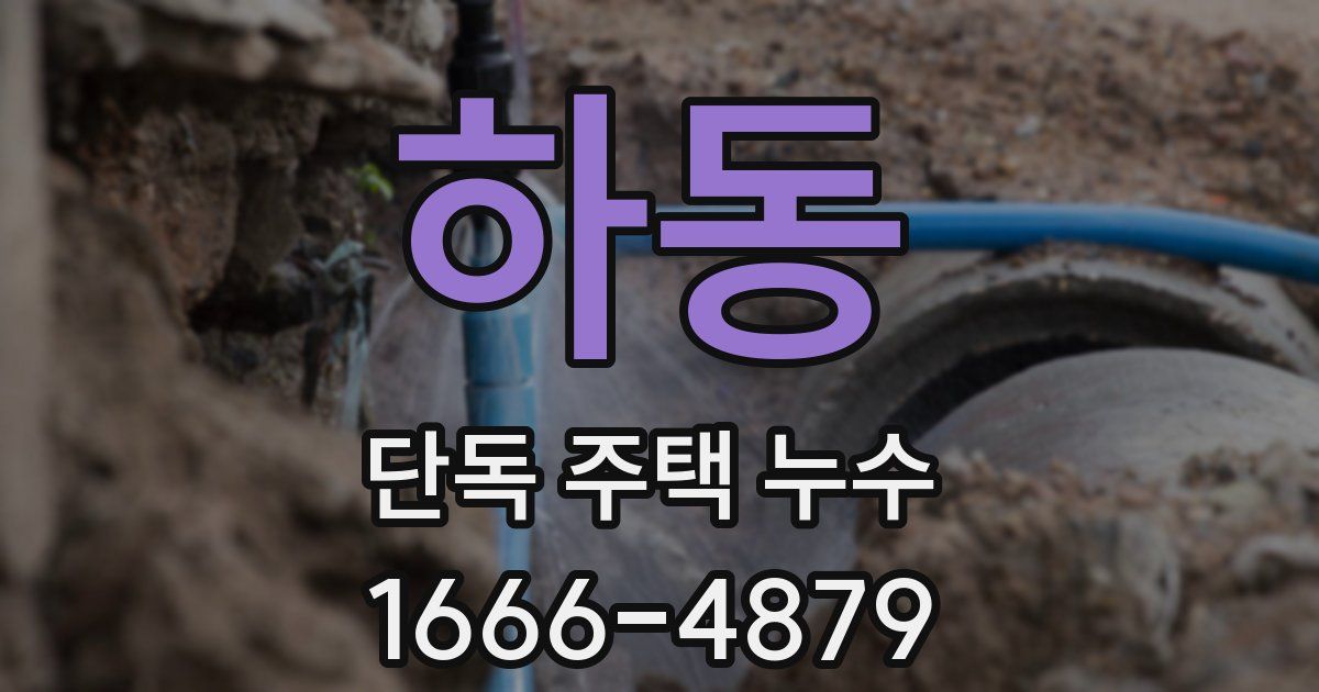 하동 단독 주택 누수