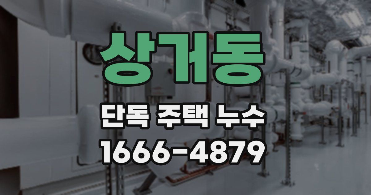 상거동 단독 주택 누수