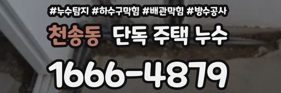 천송동 단독 주택 누수