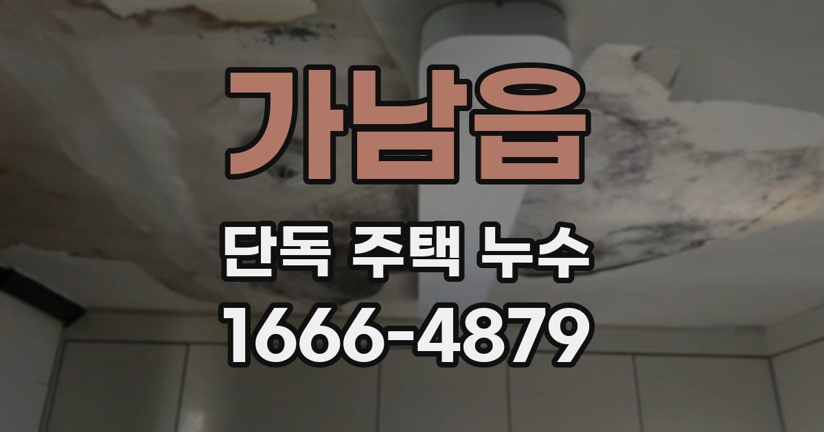 가남읍 단독 주택 누수