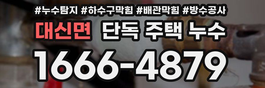 대신면 단독 주택 누수