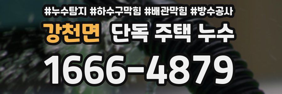 강천면 단독 주택 누수