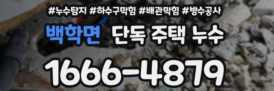 백학면 단독 주택 누수