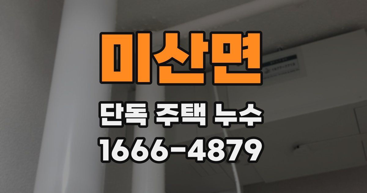 미산면 단독 주택 누수