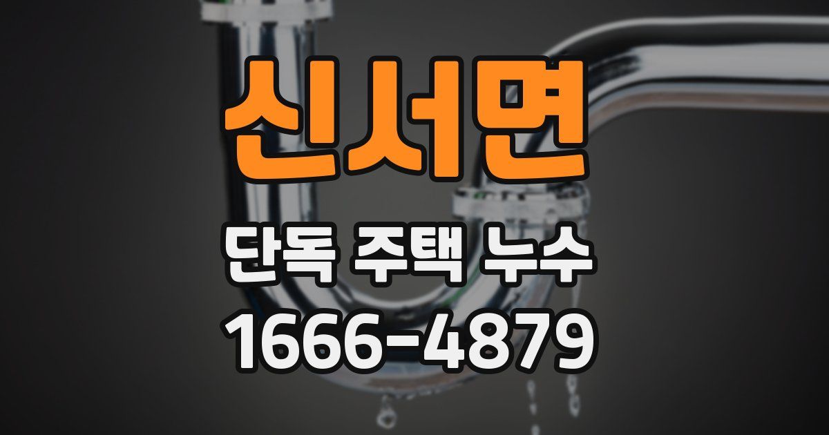신서면 단독 주택 누수