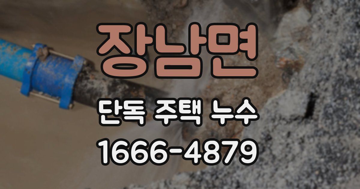 장남면 단독 주택 누수