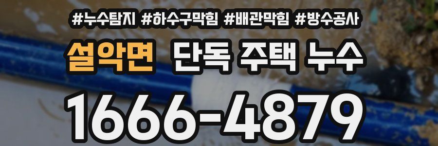설악면 단독 주택 누수