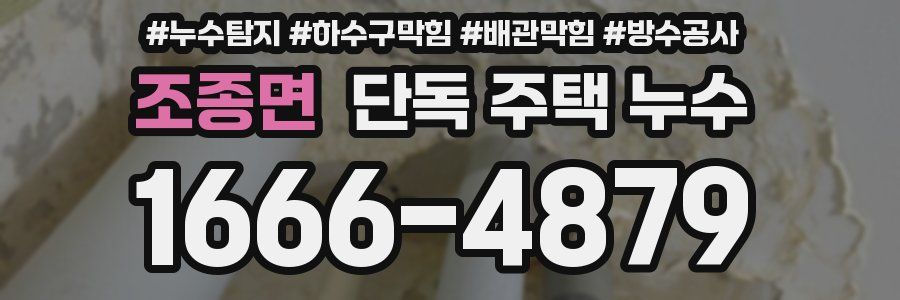 조종면 단독 주택 누수