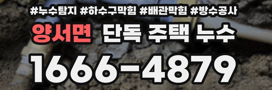 양서면 단독 주택 누수