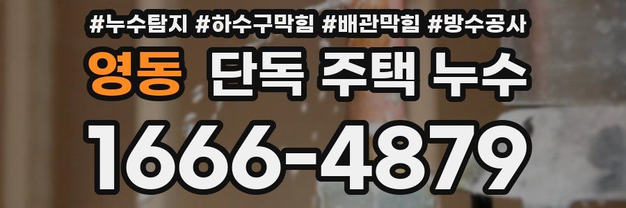 영동 단독 주택 누수