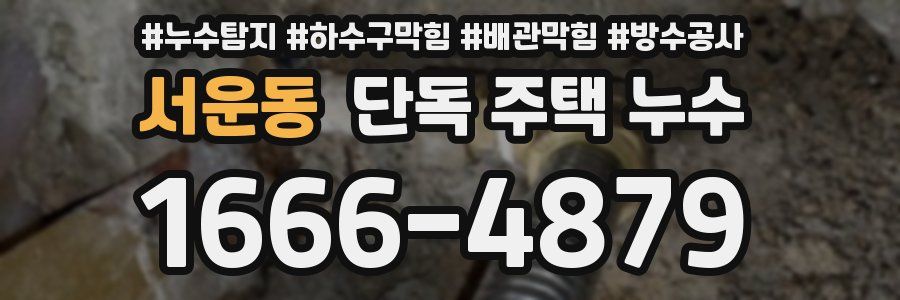 서운동 단독 주택 누수