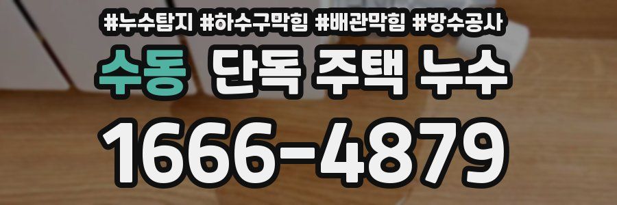 수동 단독 주택 누수