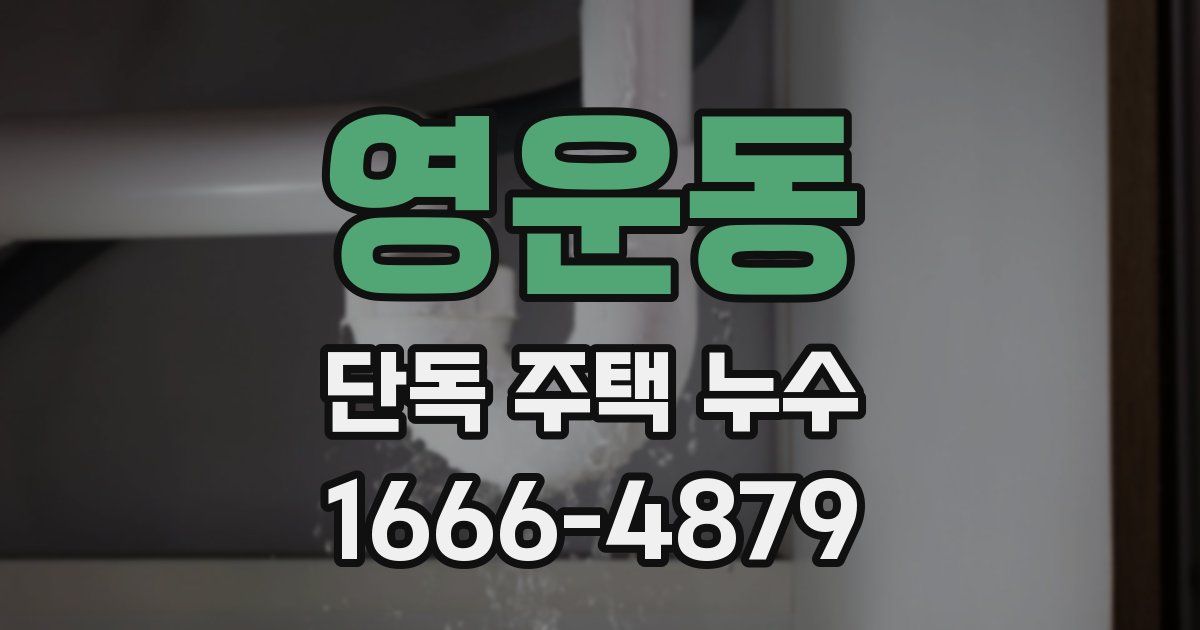 영운동 단독 주택 누수