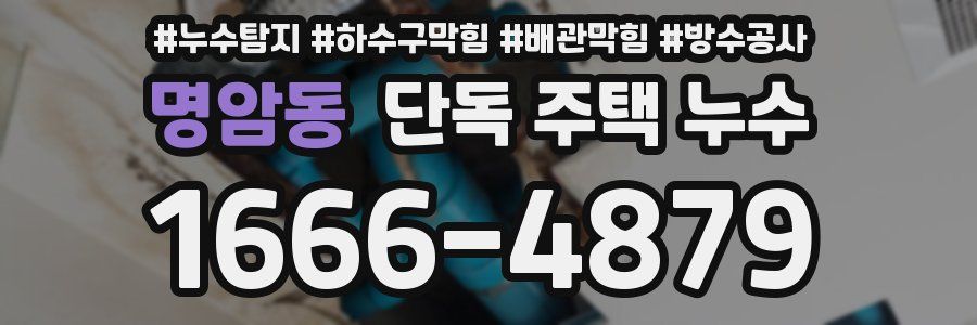 명암동 단독 주택 누수