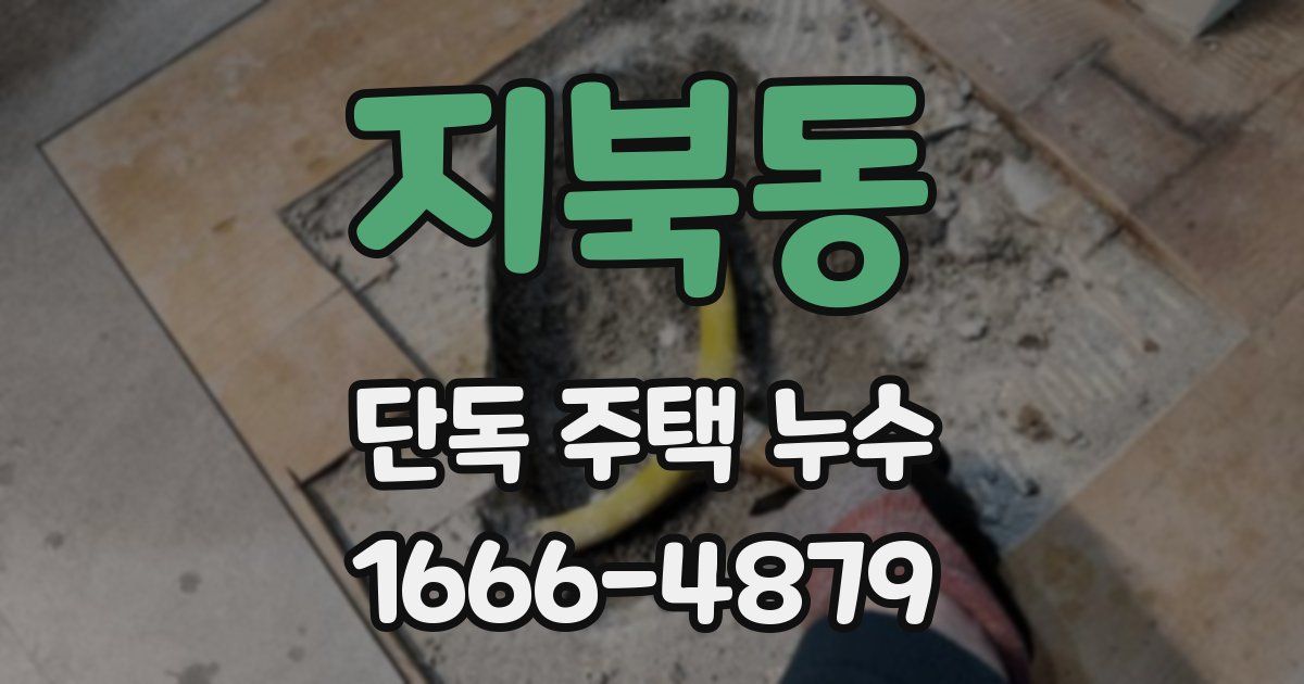 지북동 단독 주택 누수