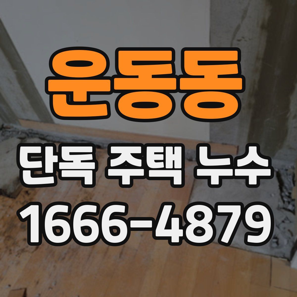 운동동 단독 주택 누수