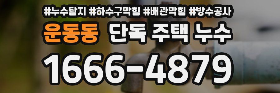 운동동 단독 주택 누수