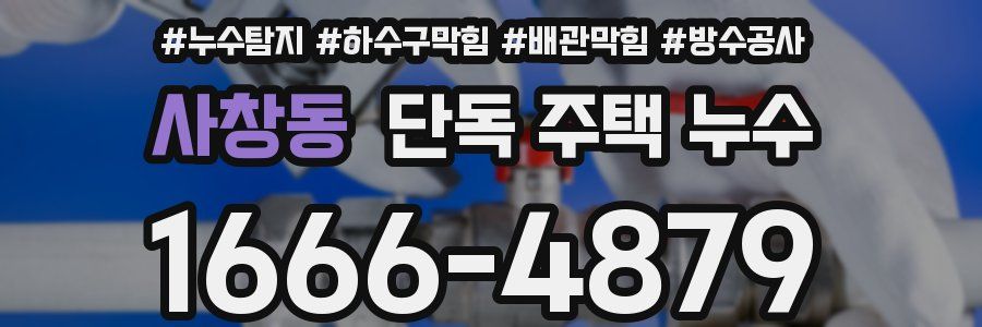 사창동 단독 주택 누수