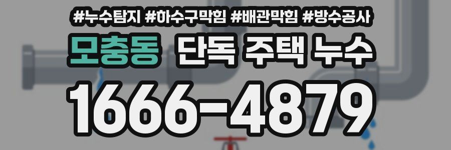 모충동 단독 주택 누수