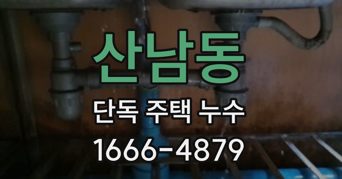 산남동 단독 주택 누수