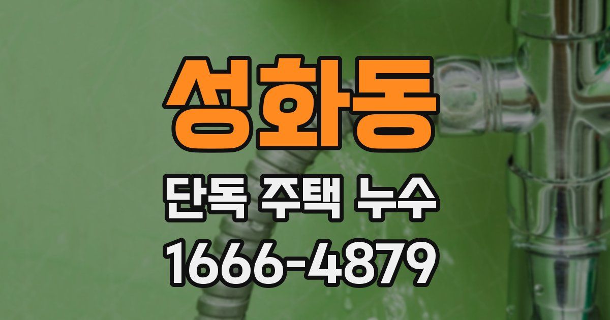 성화동 단독 주택 누수