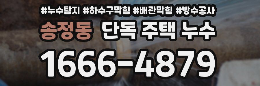 송정동 단독 주택 누수