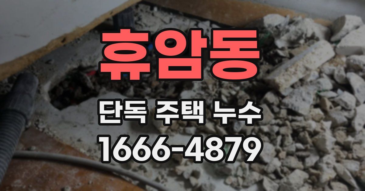 휴암동 단독 주택 누수