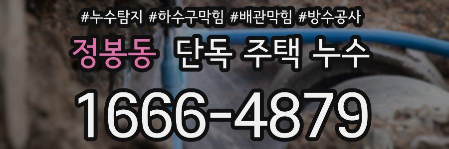 정봉동 단독 주택 누수