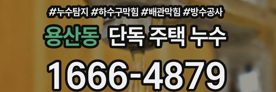 용산동 단독 주택 누수