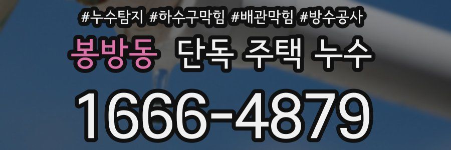 봉방동 단독 주택 누수