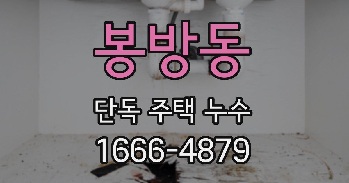 봉방동 단독 주택 누수