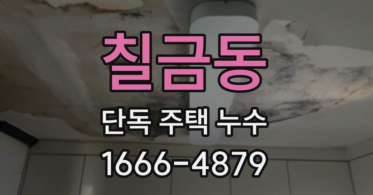 칠금동 단독 주택 누수
