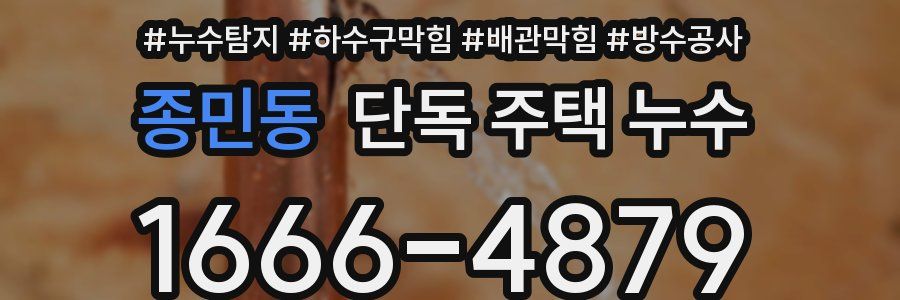 종민동 단독 주택 누수