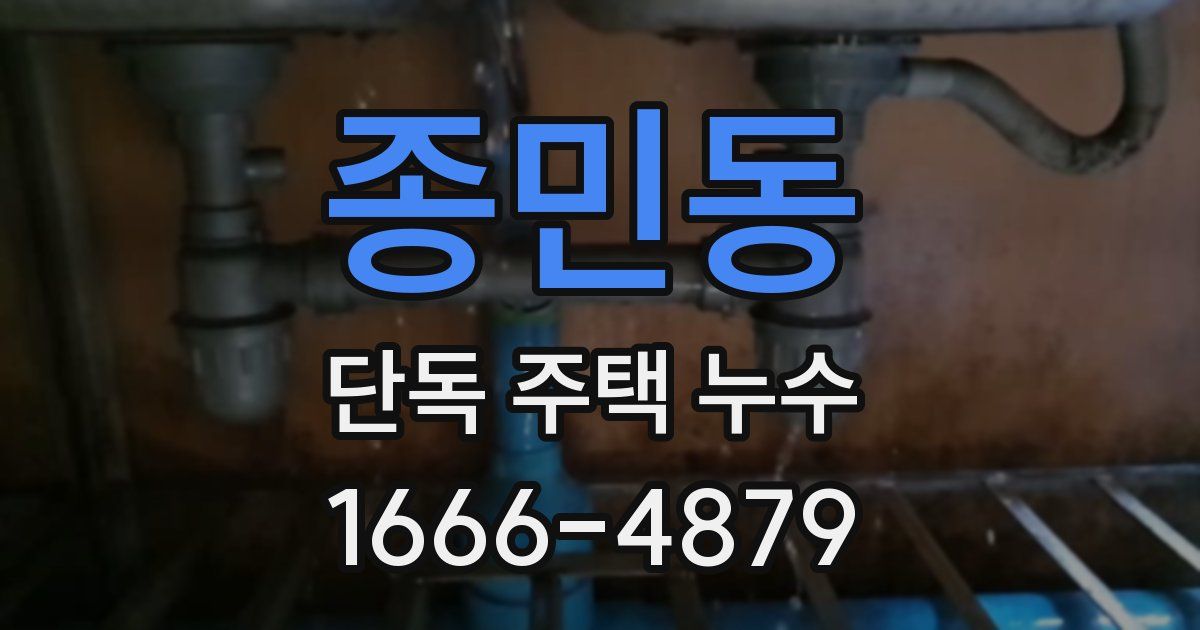 종민동 단독 주택 누수