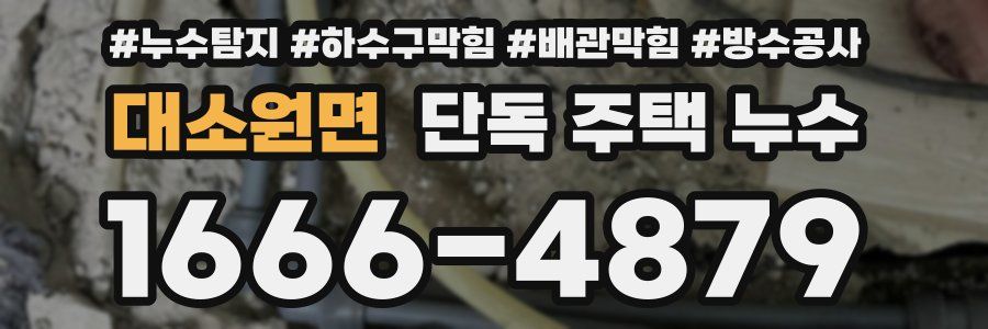 대소원면 단독 주택 누수