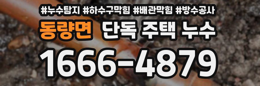 동량면 단독 주택 누수
